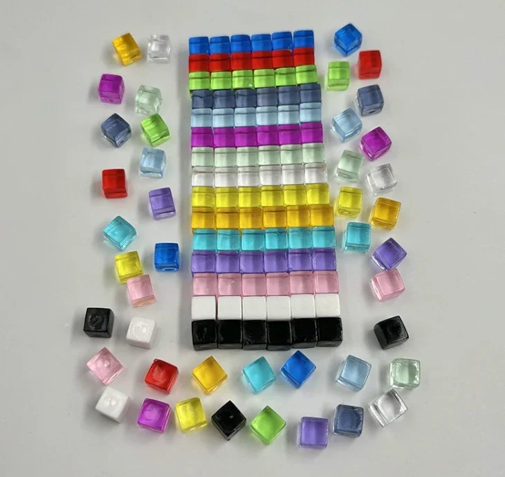 100 pçs cubo colorido cristal  - Board Game Catan avaliação e preço